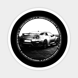 NISSAN GT-R R35 Black 'N White 4 (Black Version) Magnet